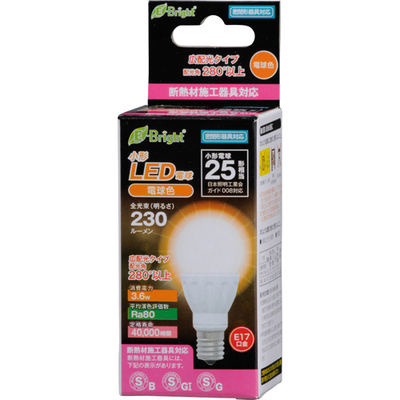 【クリックでお店のこの商品のページへ】オーム電機 LED電球 PS広配光 3.6W LDA4L-G-E17 IS20 E005874H