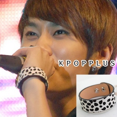 【クリックで詳細表示】？BEAST Jun Hyung - Leopard Leather Bracelet ＃BE77