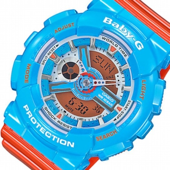 【クリックで詳細表示】カシオCASIO カシオ カシオ CASIO ベビーG デジタル レディース 腕時計 BA-110NC-2A ブルー/オレンジ ba-110nc-2a 【直送品の為、代引き不可】