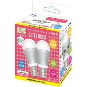 【クリックでお店のこの商品のページへ】NEC LIFELED’S LED電球 (E17口金・一般電球形) LDA5L-H-E17-2P