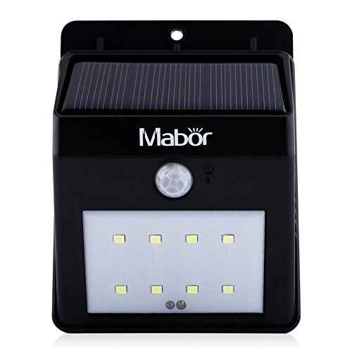 【クリックで詳細表示】Mabor ソーラーライト 感知センサー 防水 8LED搭載 高輝度 LTG-OD02