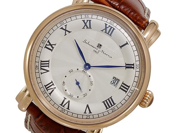 【クリックでお店のこの商品のページへ】サルバトーレマーラクオーツ メンズ 腕時計 SM13121-PGWH