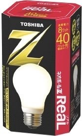 【クリックで詳細表示】東芝 ネオボールZリアル 電球形蛍光ランプ 電球40ワットタイプ 電球色 EFA10EL8-R