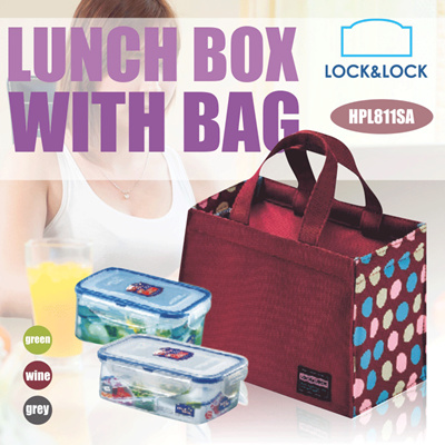 lock & lock lunch bag set