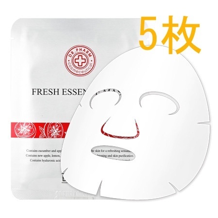 【クリックでお店のこの商品のページへ】[Dr.pharm]韓国コスメ dr pharm ドクターパム フレッシュ・エッセンス・マスク Fresh essence mask 5ea /ビタミン果実抽出物 ビタミン 含有 肌の鎮
