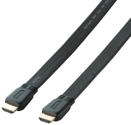【クリックで詳細表示】ELECOM HDMIケーブル イーサネット対応 フラット 1.5m ブラック DH-HD14EF15BK