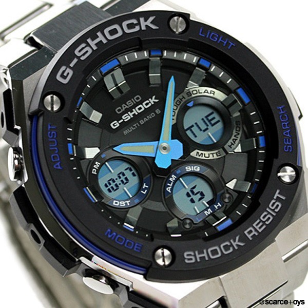 【クリックで詳細表示】カシオG-SHOCK Gスチール メンズ 腕時計 GST-S100D-1A2DR カシオ Gショック ブラック×ブルー