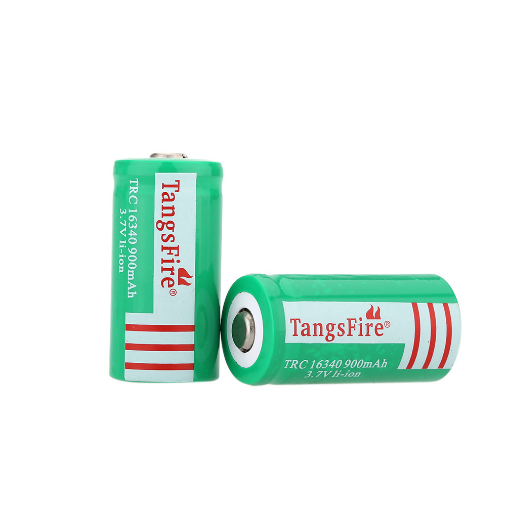 【クリックで詳細表示】TangsFire 2個16340 3.7V 900mAhの充電式リチウムイオンバッテリー