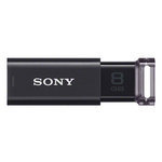 【クリックでお店のこの商品のページへ】ソニーSONY USB3.0対応 ノックスライド式USBメモリー ポケットビット 8GB ブラック USM8GU B [USM8GU B]