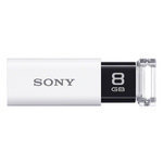 【クリックでお店のこの商品のページへ】ソニーSONY USB3.0対応 ノックスライド式USBメモリー ポケットビット 8GB ホワイト USM8GU W [USM8GU W]