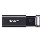 【クリックでお店のこの商品のページへ】ソニーSONY USB3.0対応 ノックスライド式USBメモリー ポケットビット 16GB ブラック USM16GU B [USM16GU B]