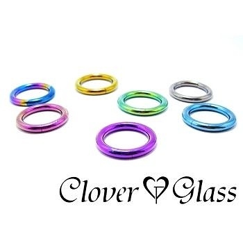 【クリックでお店のこの商品のページへ】CLOVER GLASS Titanium Segment Ring 10Ga CG-T-BCS10 【取寄せ品の為、代引き不可】