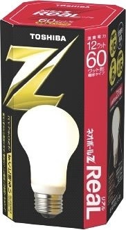 【クリックで詳細表示】東芝 ネオボールZリアル 電球形蛍光ランプ 電球60ワットタイプ 電球色 EFA15EL/12-R