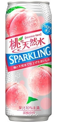 【クリックで詳細表示】桃の天然水スパークリング ロング缶 1ケース(24本)セット2ケースまで同梱OK