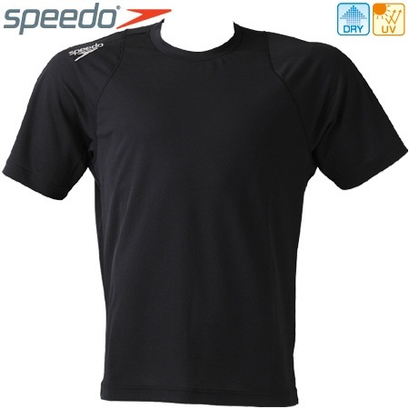 【クリックで詳細表示】スピード(speedo) 肩ロゴ入りTシャツ SD19T70-K ブラック