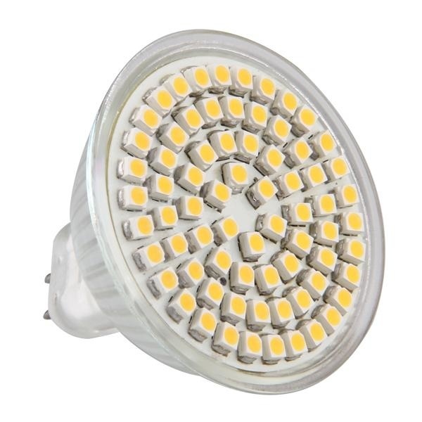 【クリックで詳細表示】MR16 GU5.3 Warm White 3528 SMD 72 LED Spot Lamp Bulb 12V