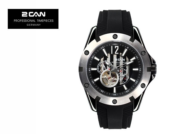 【クリックで詳細表示】トゥーキャン 2CAN SPRIT OPEN AUTOMATIC 自動巻き 腕時計 SP1632A-BK