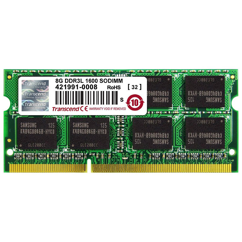 【クリックで詳細表示】◇ 【4GB】 Transcend トランセンド ノートPC用メモリ DDR3L-1600 (PC3L-12800S) SO-DIMM 低電圧1.35V 永久保証 TS512MSK64W6H ◆メ