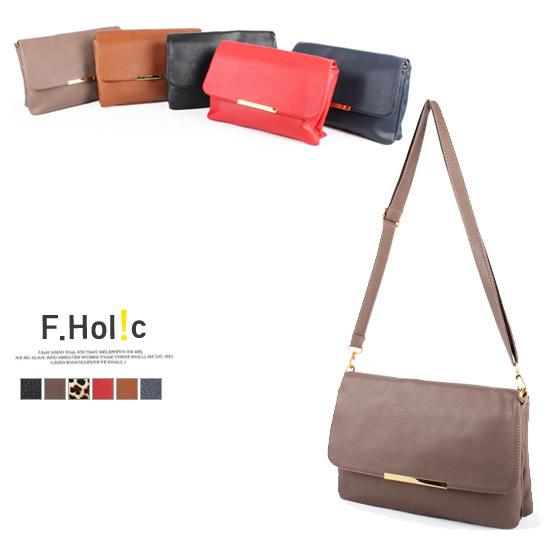 【クリックで詳細表示】[F.holic][送料無料] Simple Cover Shoulder bag B1201S-L413/ショルダーバッグ/トートバッグ/クロスバック/ハンドバッグ