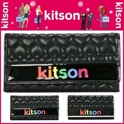 【クリックでお店のこの商品のページへ】【kitson】【レインボーキットソン長財布】カワイイハートキルトの財布☆ フォックタイプ長財布【KITSON/キットソン通販】76-22