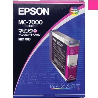 【クリックでお店のこの商品のページへ】エプソン インクカートリッジ MC1M03(MC-7000用/マゼンダ) MC1M03