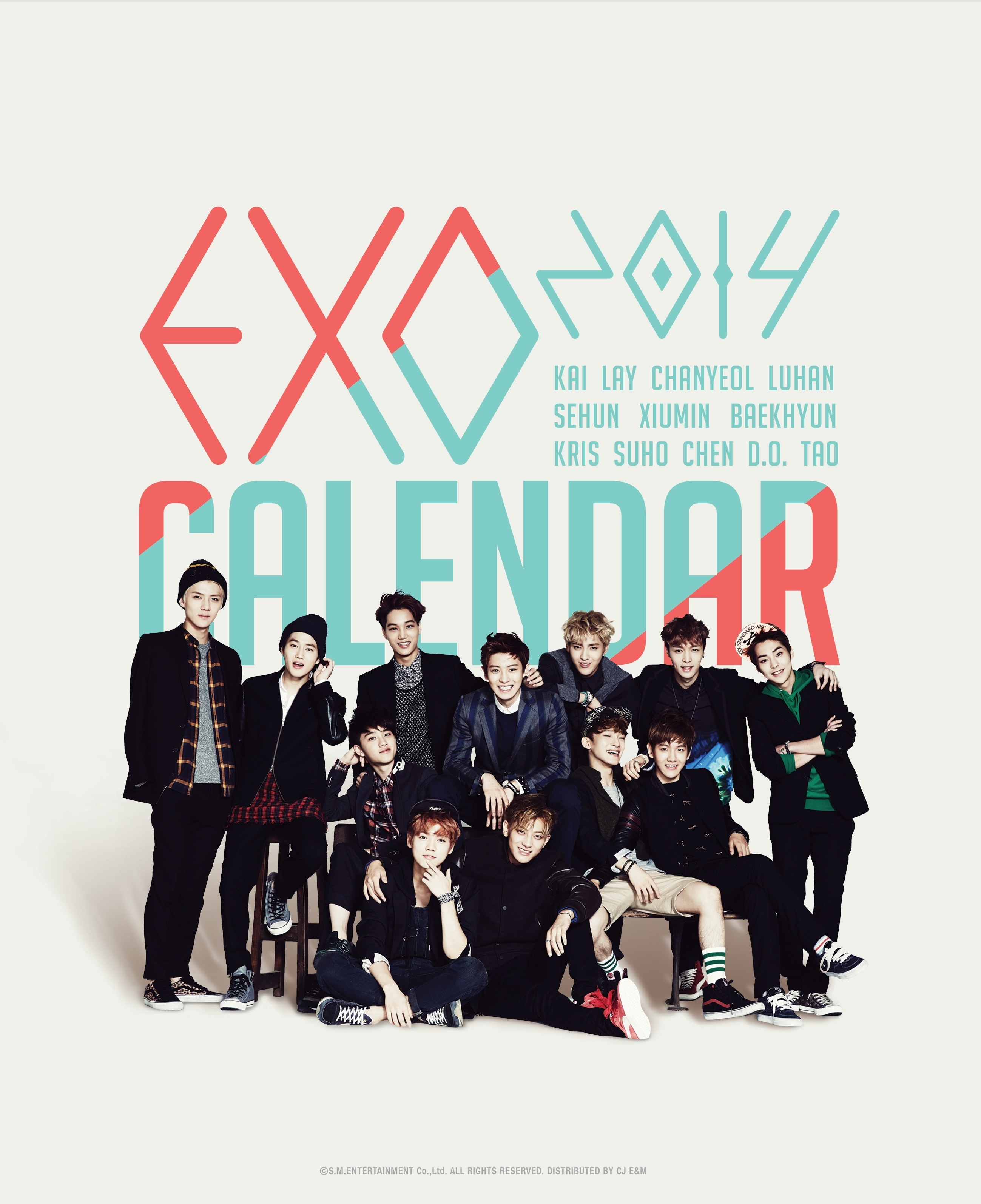 【クリックで詳細表示】[SM Entertainment]EXO - 2014 Season｀s Greeting SM Official Calendar (卓上カレンダー＋Scheduler＋DVD)