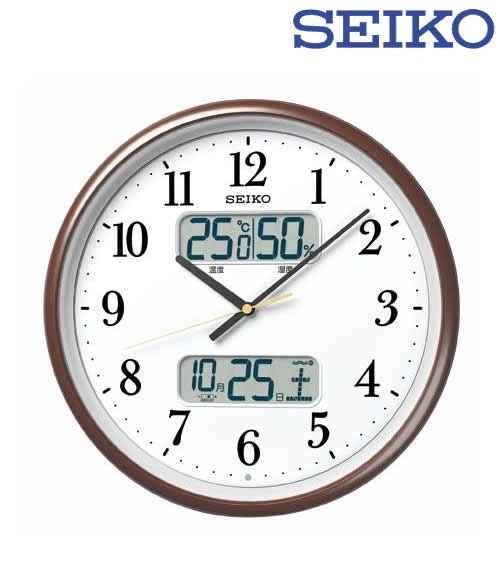 【クリックで詳細表示】【名入れ可能】セイコークロック 掛時計 KX348B デザイン時計 アナログ デジタル 掛け時計 インテリア 家具 家電 生活空間 ギフト プレゼント SEIKO ☆ネーム入れOK！☆