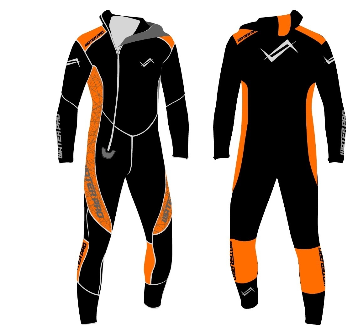 【クリックで詳細表示】Water pro wetsuit 5mm orange
