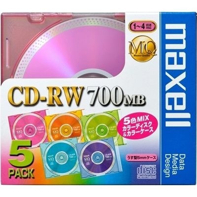 【クリックでお店のこの商品のページへ】マクセル CD-R(パソコン) CDRW80MIX.1P5S