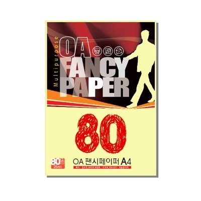 【クリックでお店のこの商品のページへ】OA FANCY PAPER A4-25-P47 80g レモン色
