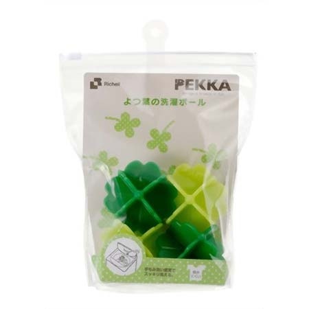 【クリックで詳細表示】PEKKA(ペッカ) よつ葉の洗濯ボール グリーン【日用品】【洗濯リング】