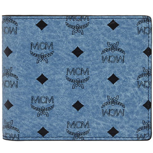 【クリックで詳細表示】MCM Brand New MXS5SVI72LE Half Wallet Claus V Line [Free Shipping]