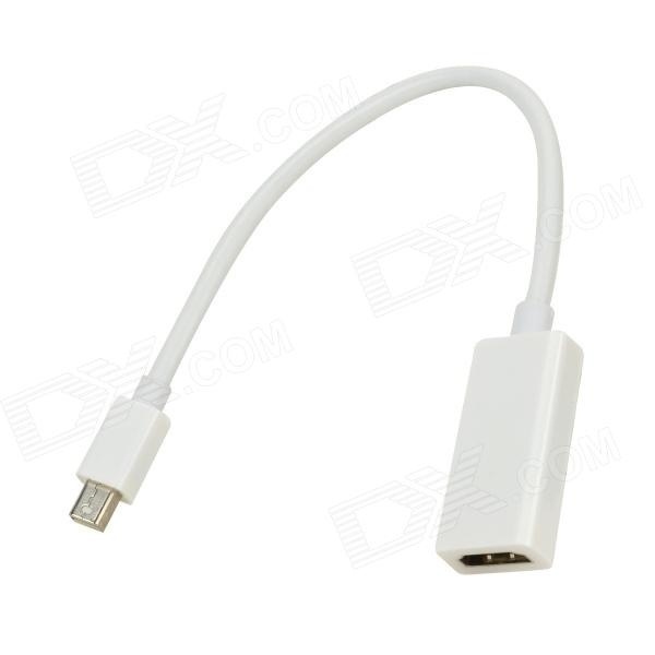 【クリックで詳細表示】Mini DisplayPort Male to HDMI Male Adapter Cable for Apple MacBook - White (25 cm)