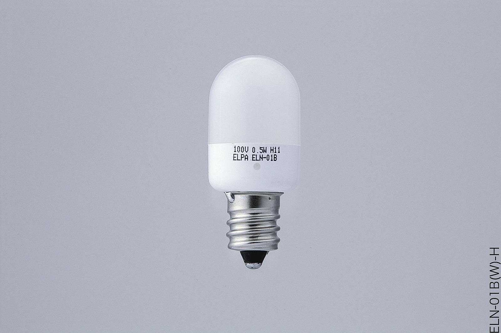 【クリックで詳細表示】ELPA LED 装飾電球ナツメ形(口金E12用) ELN-01B(W)