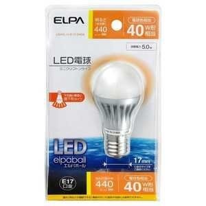 【クリックで詳細表示】ELPA LED電球 小形電球形 440lm(電球色相当)elpaball LDA5L-H-E17-G409
