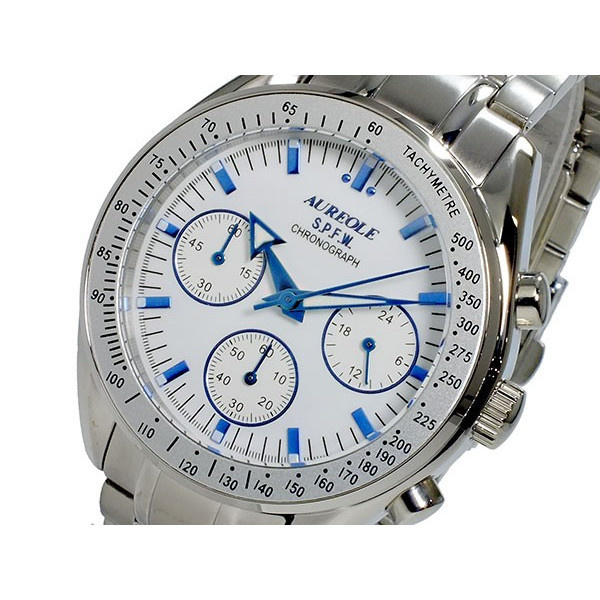 【クリックでお店のこの商品のページへ】オレオール AUREOLE クオーツ メンズ クロノグラフ 腕時計 SW-582M-3