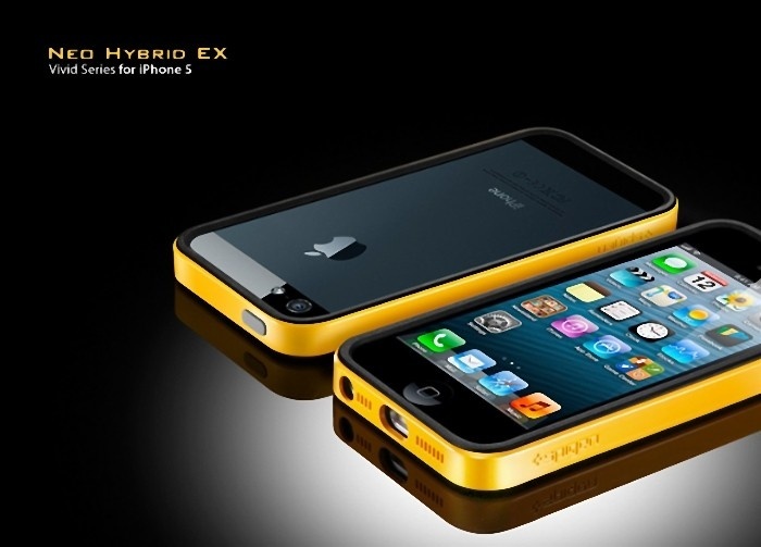 【クリックで詳細表示】[送料無料]大人気！携帯ケース日本上陸！！iPhone5S/5カバー☆正規品☆ SPIGEN SGP Neo Hybrid EX ネオハイブリッド アイフォン5 Reventon Yellow