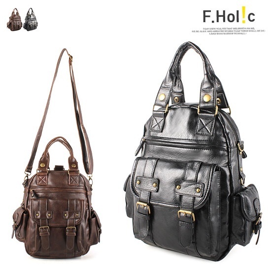 【クリックで詳細表示】[F.holic]★送料無料★ Handle Mini Backpack1 B1304S-B-110/Backpack/Suitcase/School bags/Laptop Case/Big Bag/Couple