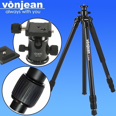 【クリックでお店のこの商品のページへ】VT-338D Tripod ＋ VD-361 ballhead for digital DSLR camera nikon canon カメラ用 三脚、DSLR用