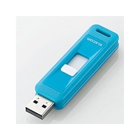 【クリックでお店のこの商品のページへ】MF-LSU316GBU USB3.0/2.0対応 セキュリティ機能搭載 スライド式USBメモリ/16GB/ブルー