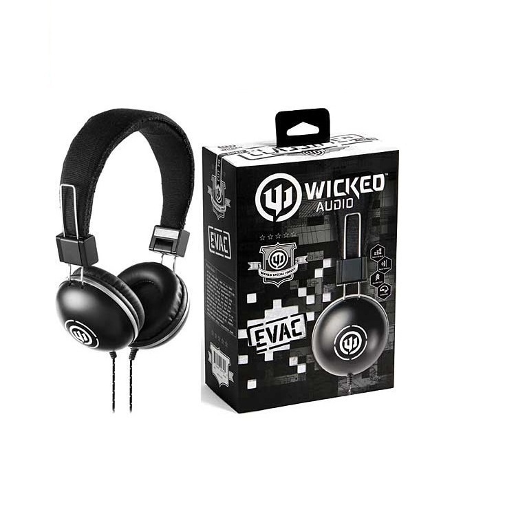 【クリックで詳細表示】Wicked Audio WI-8500 邪悪オーディオWI-8500 EVAC折りたたみフルサイズHeadpdhones WI8500ブラック