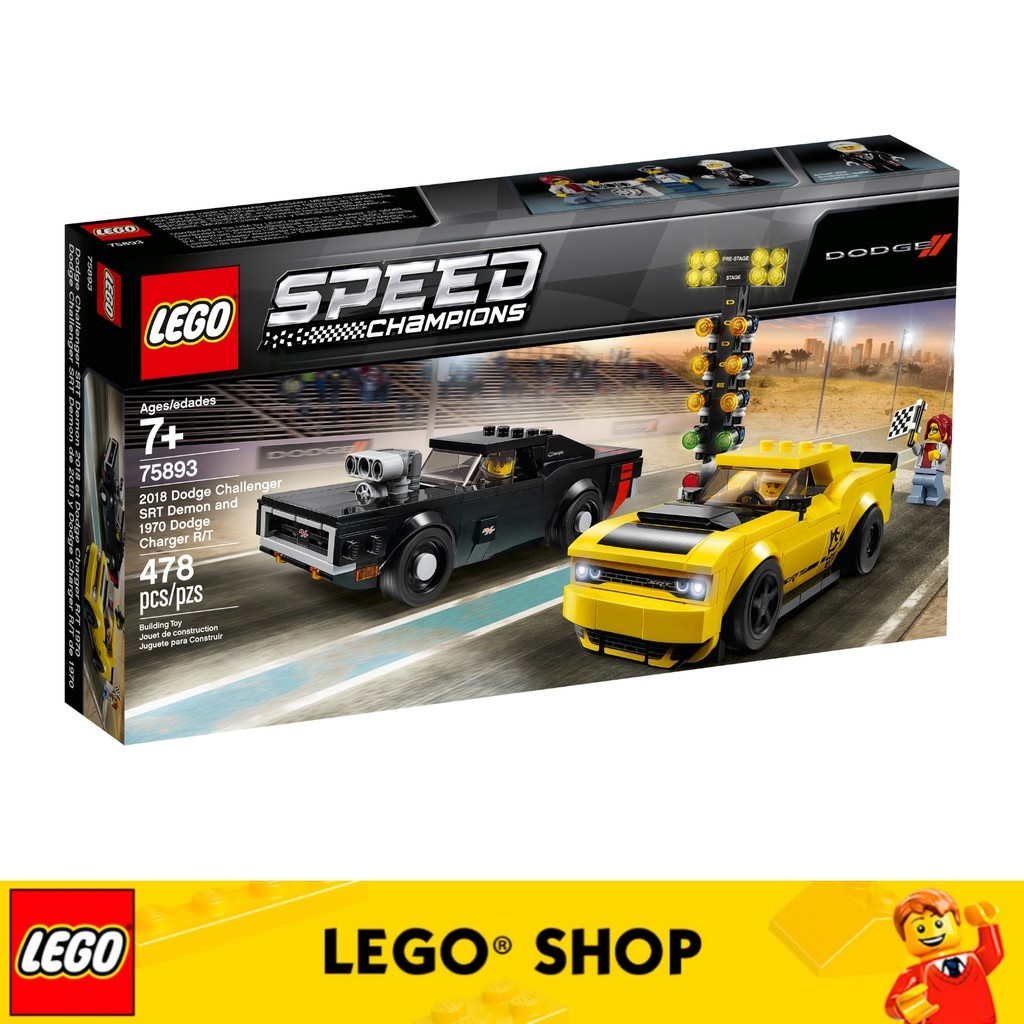 lego speed champions 2018 dodge challenger srt demon and 1970