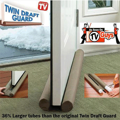 【クリックでお店のこの商品のページへ】As seen on Tv Twin Draft Guard ドア窓絶縁器具