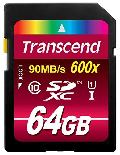【クリックで詳細表示】Transcend SDXCカード 64GB Class10 UHS-I対応 (最大転送速度90MB/s) 無期限保証 TS64GSDXC10U1