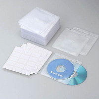 【クリックで詳細表示】[ELECOM(エレコム)] 不織布CD・DVDケース(両面収納) CCD-019LWH
