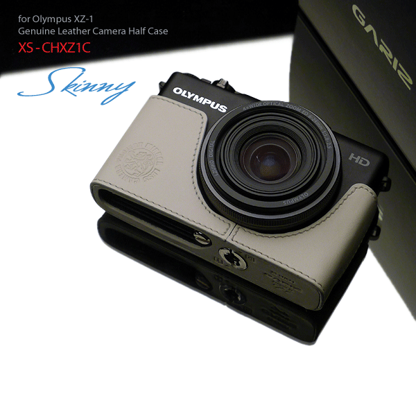【クリックでお店のこの商品のページへ】★送料無料★GARIZ 高級革カメラケース Olympus XZ-1用 グレー / GARIZ camera case for Olympus XZ-1 XS-CHXZ1C