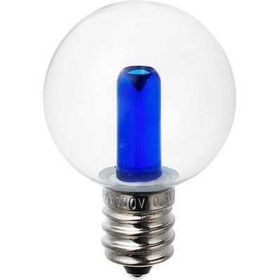 【クリックでお店のこの商品のページへ】ELPA LED装飾電球 ミニボール球形 E12 G30 クリアブルー LDG1CB-G-E12-G238
