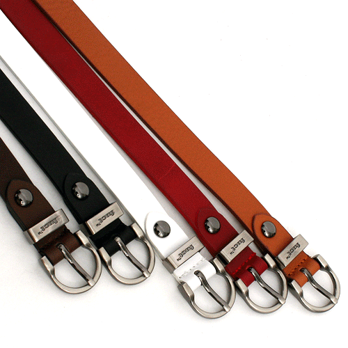 【クリックで詳細表示】[Modamia]LGC4-m133/Genuine Cowskin Lettering Ring Slim Belt/天然牛革で製作されたレタリング輪のスリム ベルト
