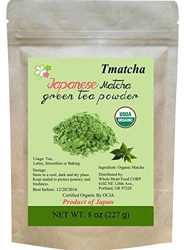 【クリックで詳細表示】Tmatcha Organic Japanese Matcha Green Tea Powder USDA Organic Certification Culilary Grade Gluten Free and Vegan 8 oz(227 g)