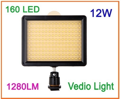 【クリックでお店のこの商品のページへ】160 LEDビデオライトランプ 160 LED Video Light Lamp